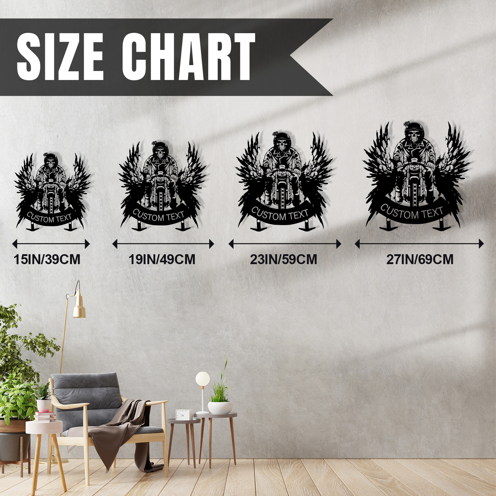 Custom Skeleton Motorcycle Helmet Holder, Personalized Metal Wall Mount with Hooks, Skull Rider Biker Wall Art Rack for Helmet, Jacket, Gear