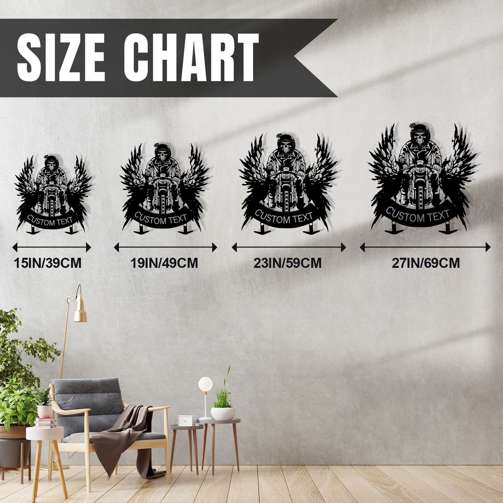 Custom Skeleton Motorcycle Helmet Holder, Personalized Metal Wall Mount with Hooks, Skull Rider Biker Wall Art Rack for Helmet, Jacket, Gear