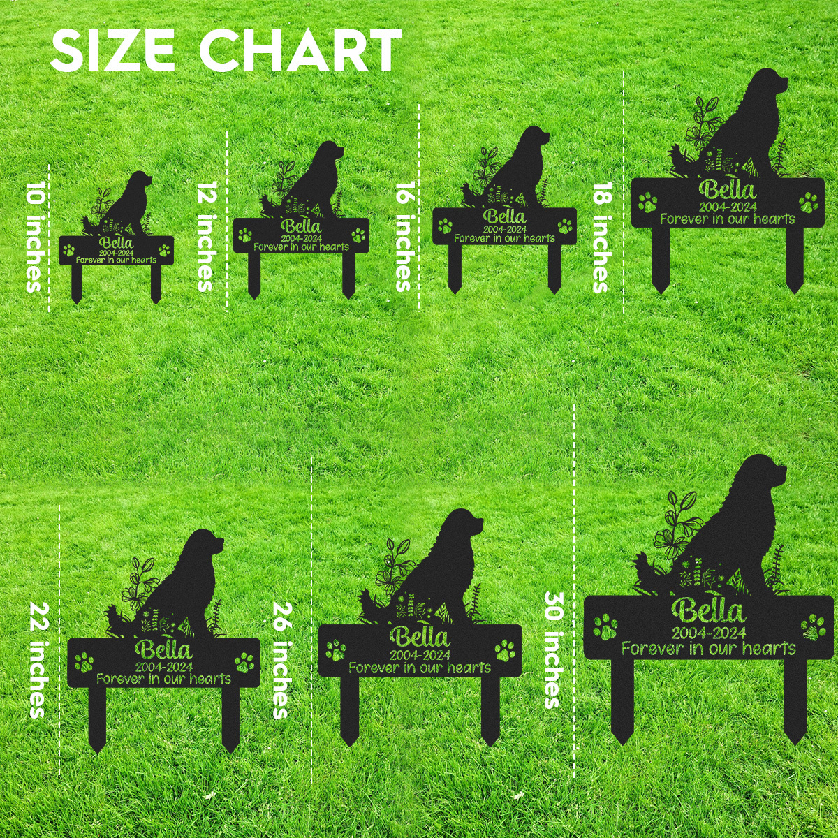 Custom Dog Memorial Garden Stake, Any Dog Breed Pet Loss Marker, Personalized Bernese Mountain Dogs Outdoor Tribute Metal Sign, Sympathy Gift for Pet Owners