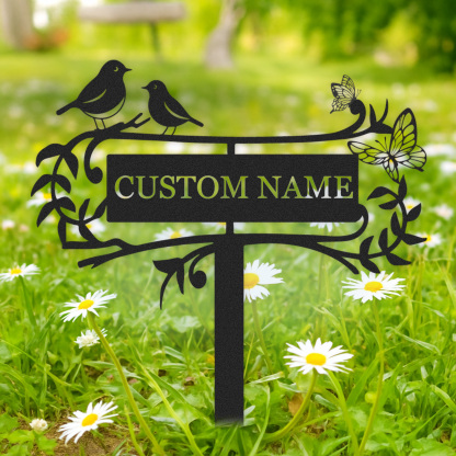 Personalized Garden Stake Metal Sign 
