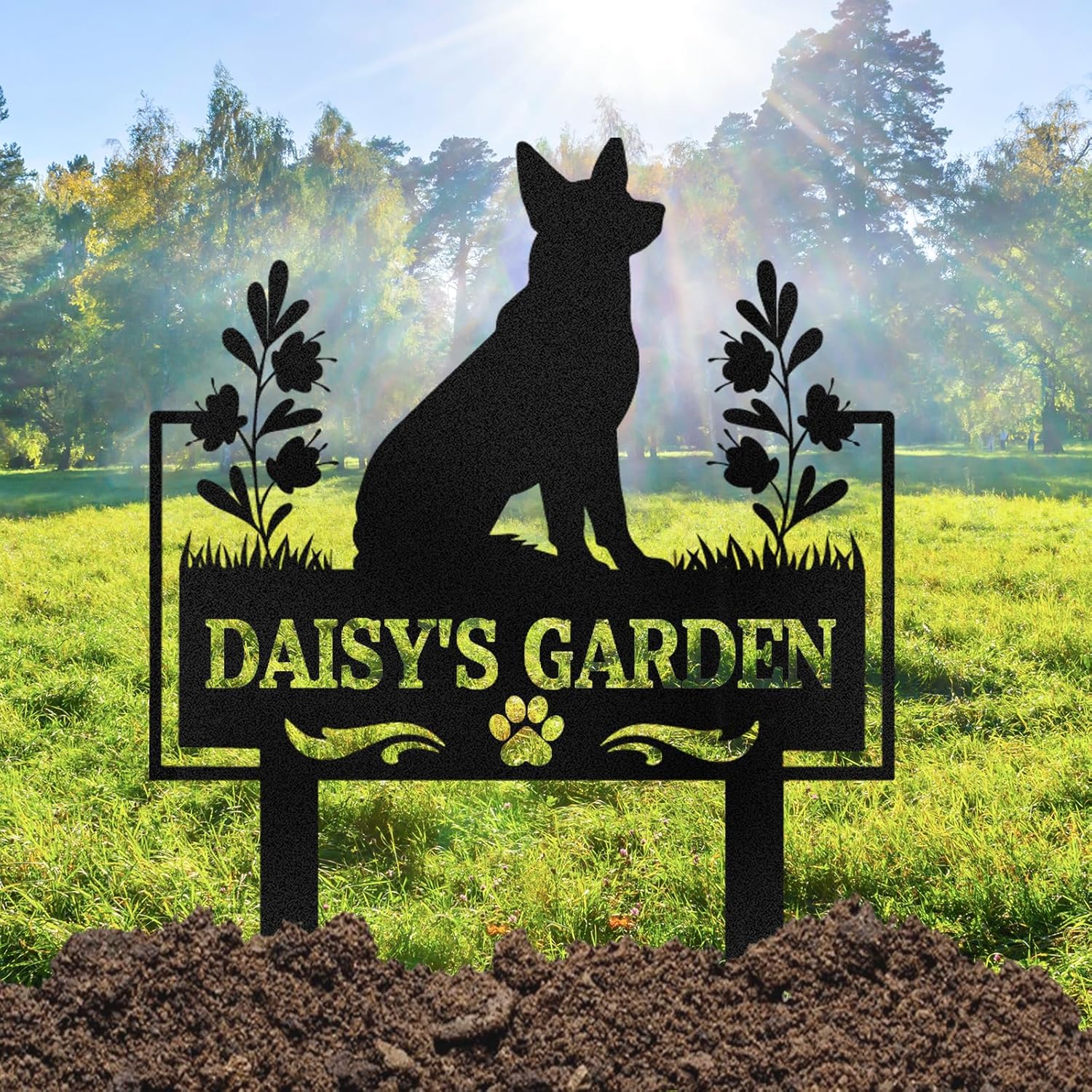 Custom Iron Pet Memorial Plaque , Forever Remembrance for Your Furry Friends-MetalsignX