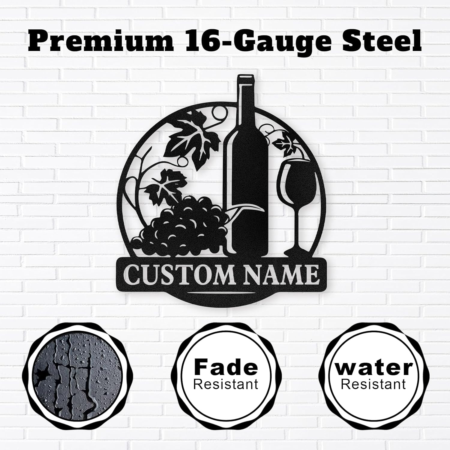 Personalized Kitchen Wall Plaque - Coffee, BBQ & Wine Metal Art for Food Lovers-MetalsignX