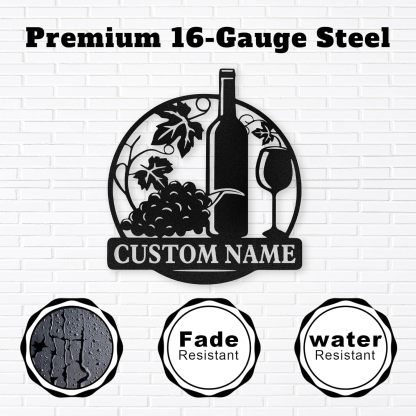 Personalized Kitchen Wall Plaque - Coffee, BBQ & Wine Metal Art for Food Lovers-MetalsignX