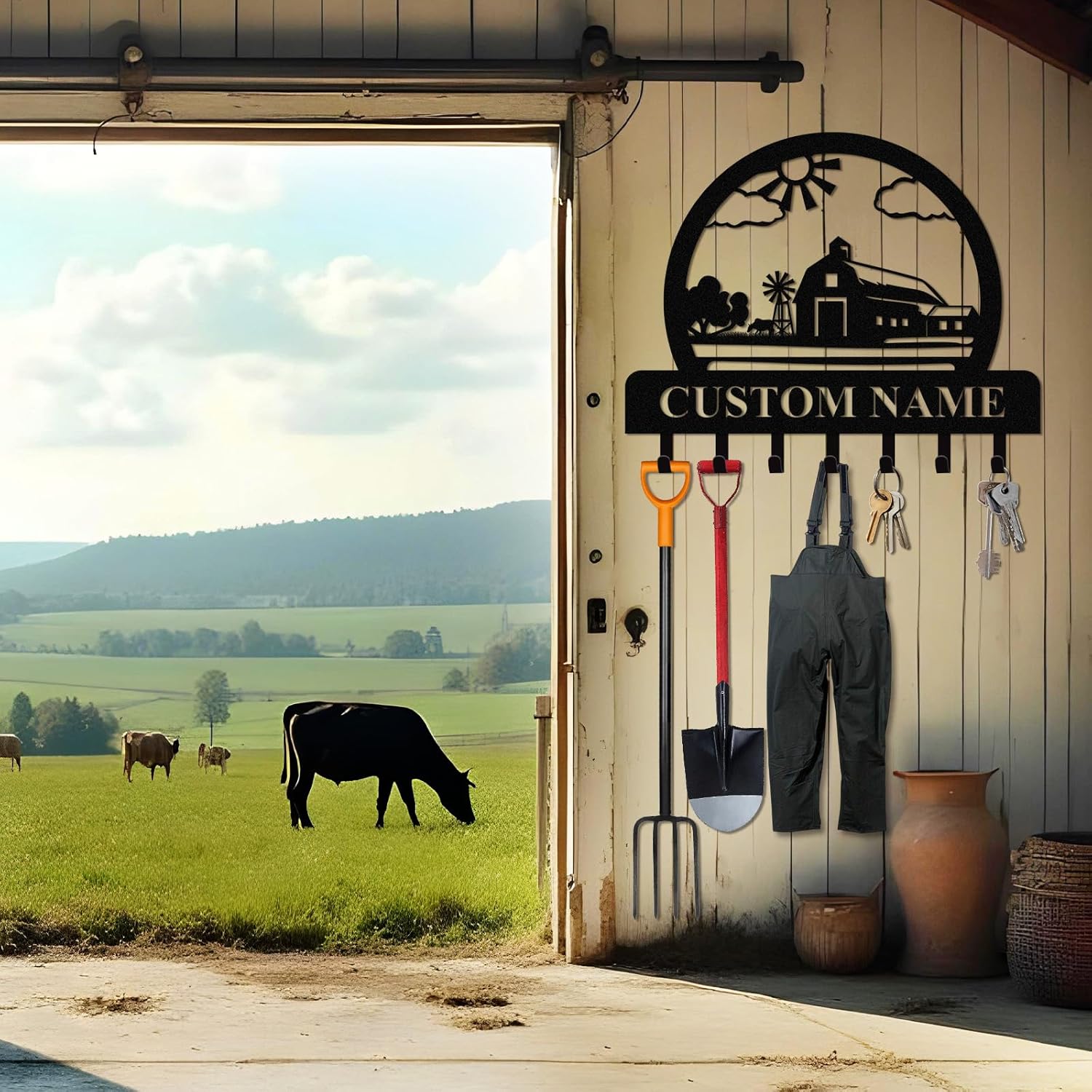 Personalized Key Holder for Wall, Custom Camping Wall Key Hooks with Name-MetalsignX