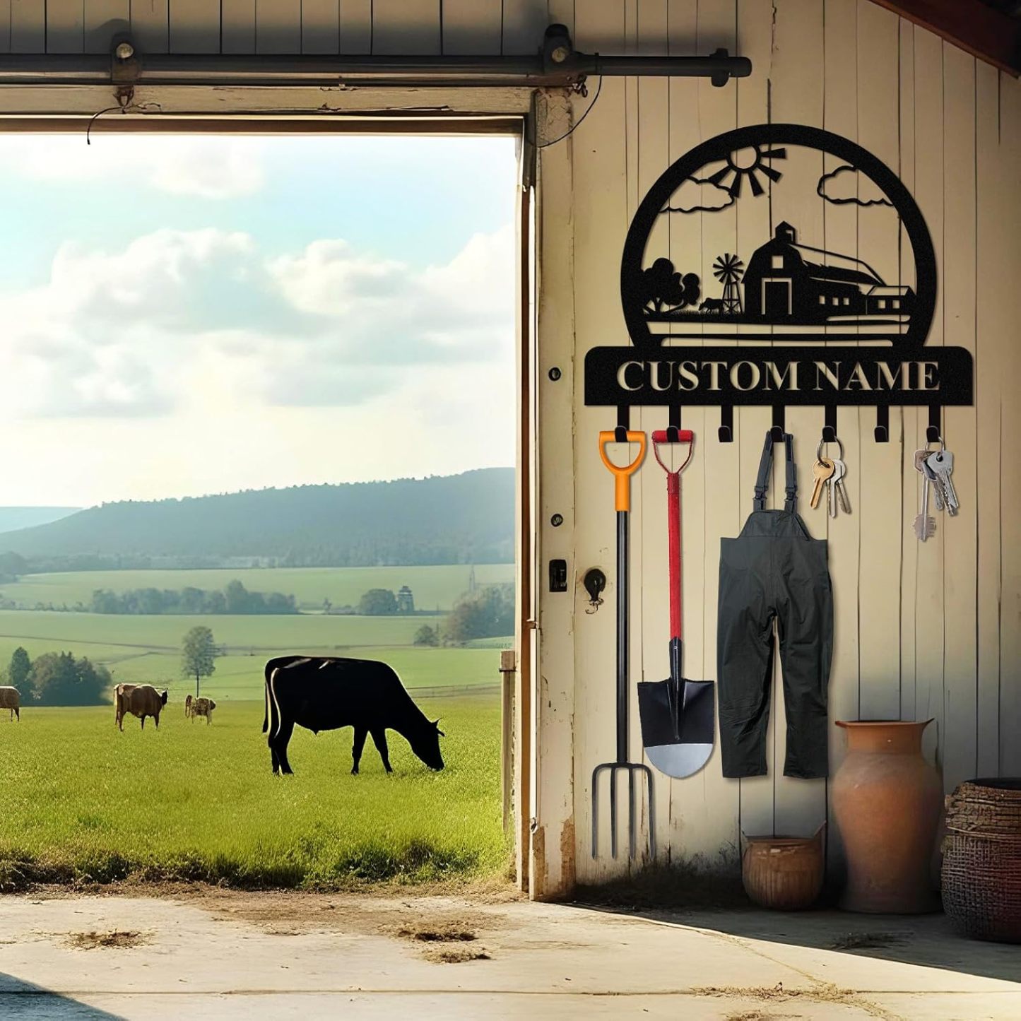 Personalized Key Holder for Wall, Custom Camping Wall Key Hooks with Name-MetalsignX