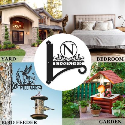 Custom Name Decorative Metal Wall Hook Indoor and Outdoor,Personalized Wall Mounted Hanging Plant Hooks-MetalsignX