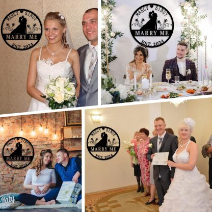 Personalized Wedding Metal Signs, Custom Wedding Date Sign, Engagement/Anniversary/Bridal Shower Gift ms003-MetalsignX