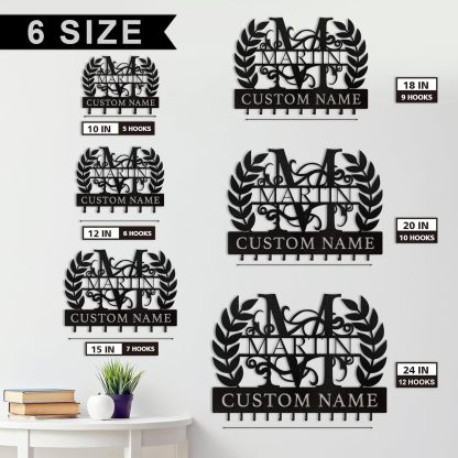 Personalized Key Holder on Wall, Custom Key Hanger Wall Mount with Name-MetalsignX