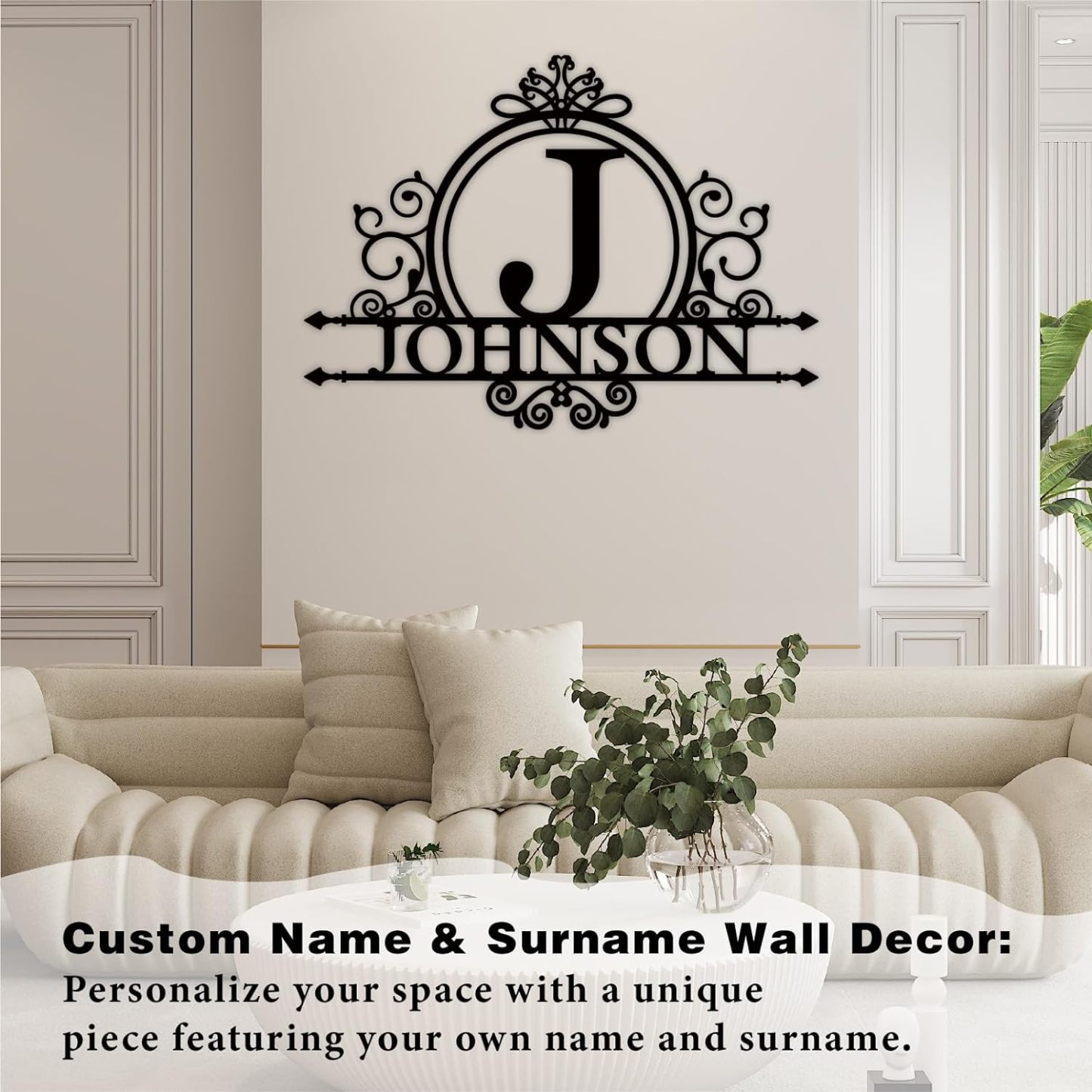 Personalized Metal Name Sign Split Letter Monogram For Home Wall Decor-MetalsignX