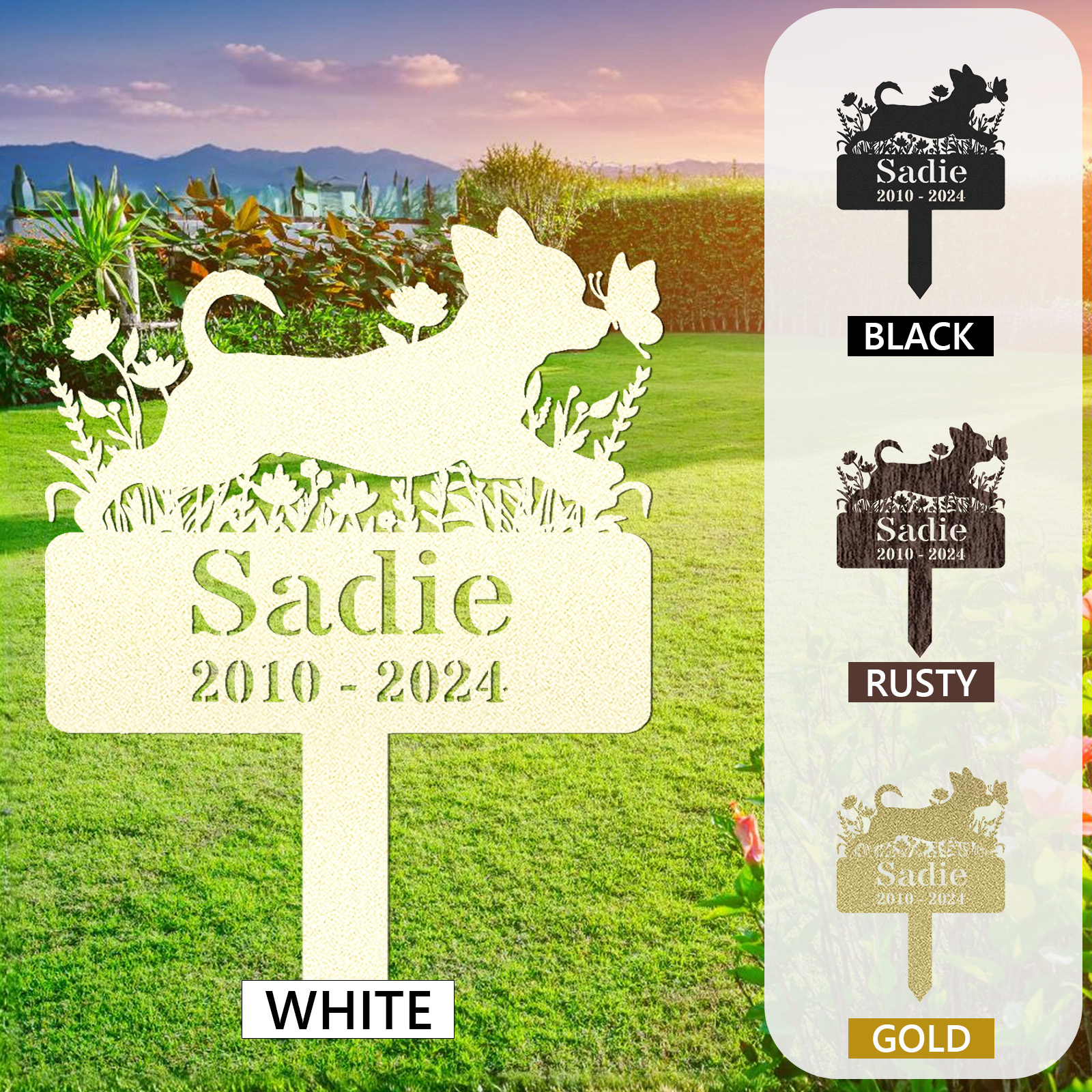 Custom Chihuahua Memorial Stake,Chihuahua Metal Grave Marker,Personalized Dog Cemetery Stake,Dog Memorial,Loss of Dog Gift,Remembrance Stake