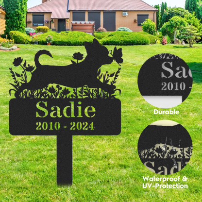 Custom Chihuahua Memorial Stake,Chihuahua Metal Grave Marker,Personalized Dog Cemetery Stake,Dog Memorial,Loss of Dog Gift,Remembrance Stake