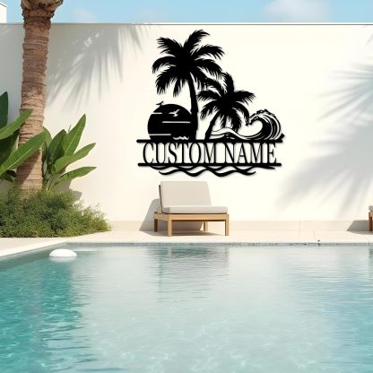 Personalized Lighthouse Metal Sign – Custom Nautical Outdoor Wall Decor for Beach House & Cabin-MetalsignX