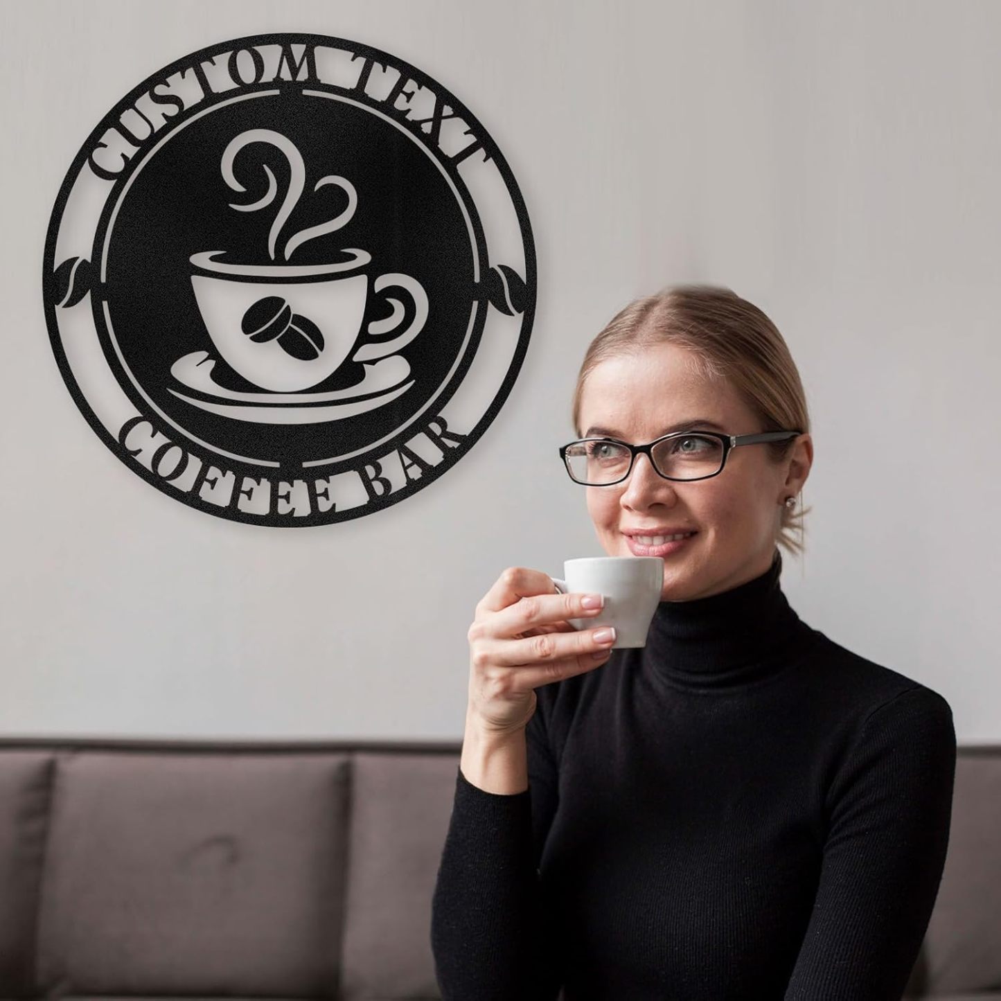 Personalized Kitchen Wall Plaque - Coffee, BBQ & Wine Metal Art for Food Lovers-MetalsignX