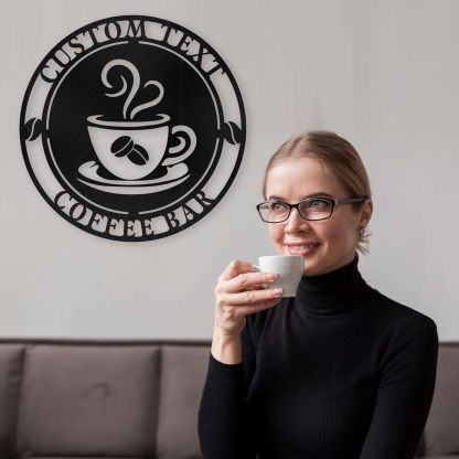 Personalized Kitchen Wall Plaque - Coffee, BBQ & Wine Metal Art for Food Lovers-MetalsignX