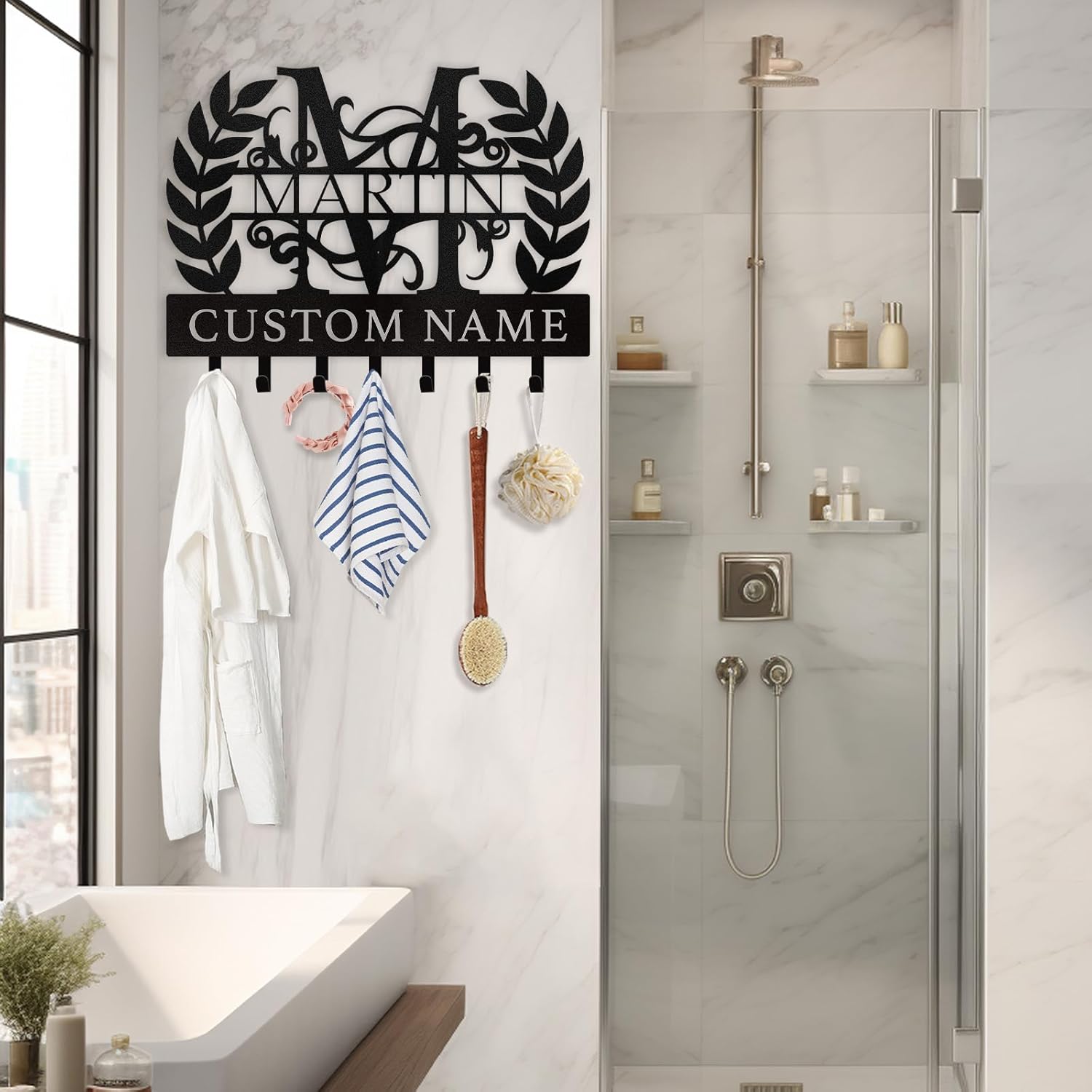 Personalized Key Holder on Wall, Custom Key Hanger Wall Mount with Name-MetalsignX