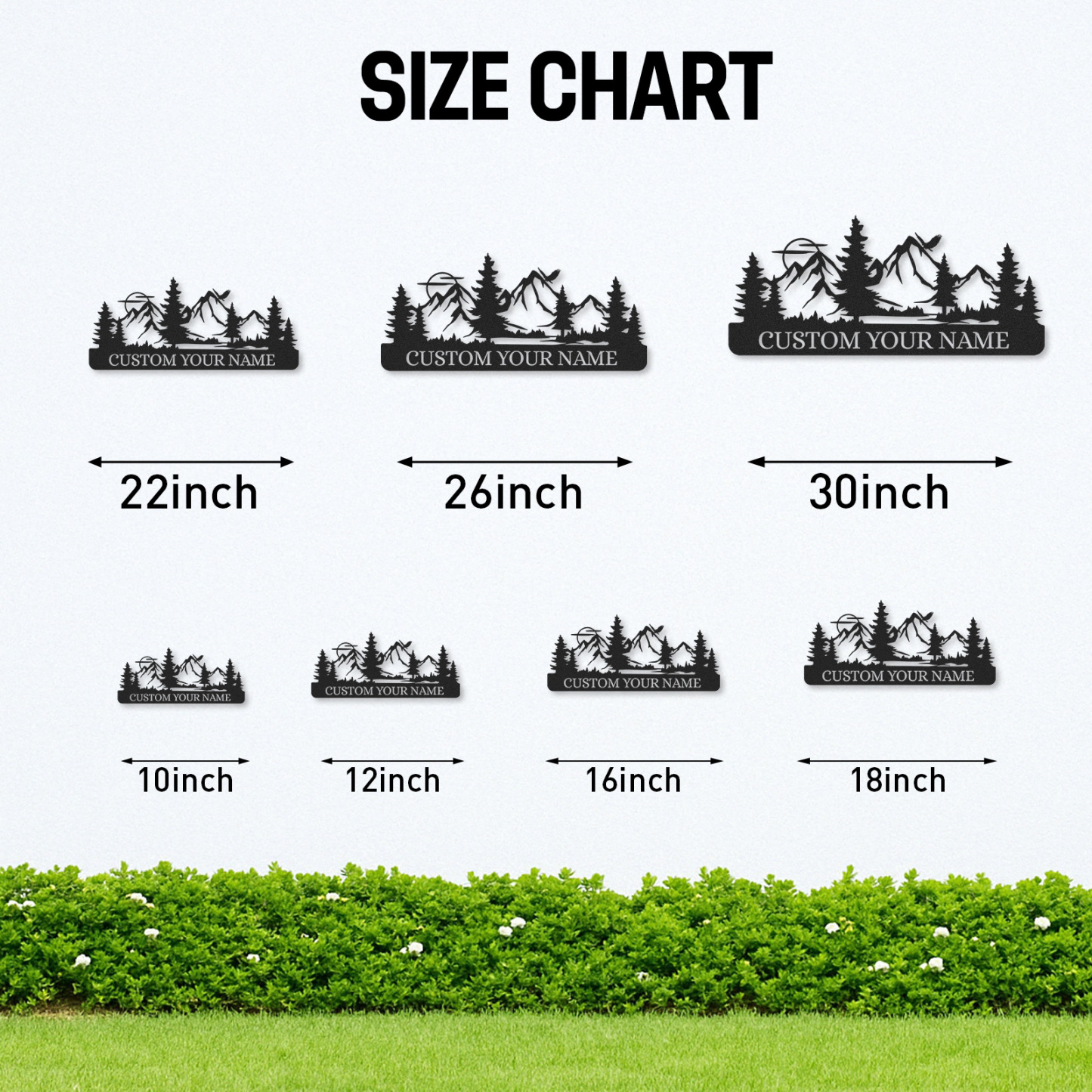 Personalized Deer Family Sign with Trees and Sunset, Custom Name Metal Art for Hunting Lodge or Outdoor Decor