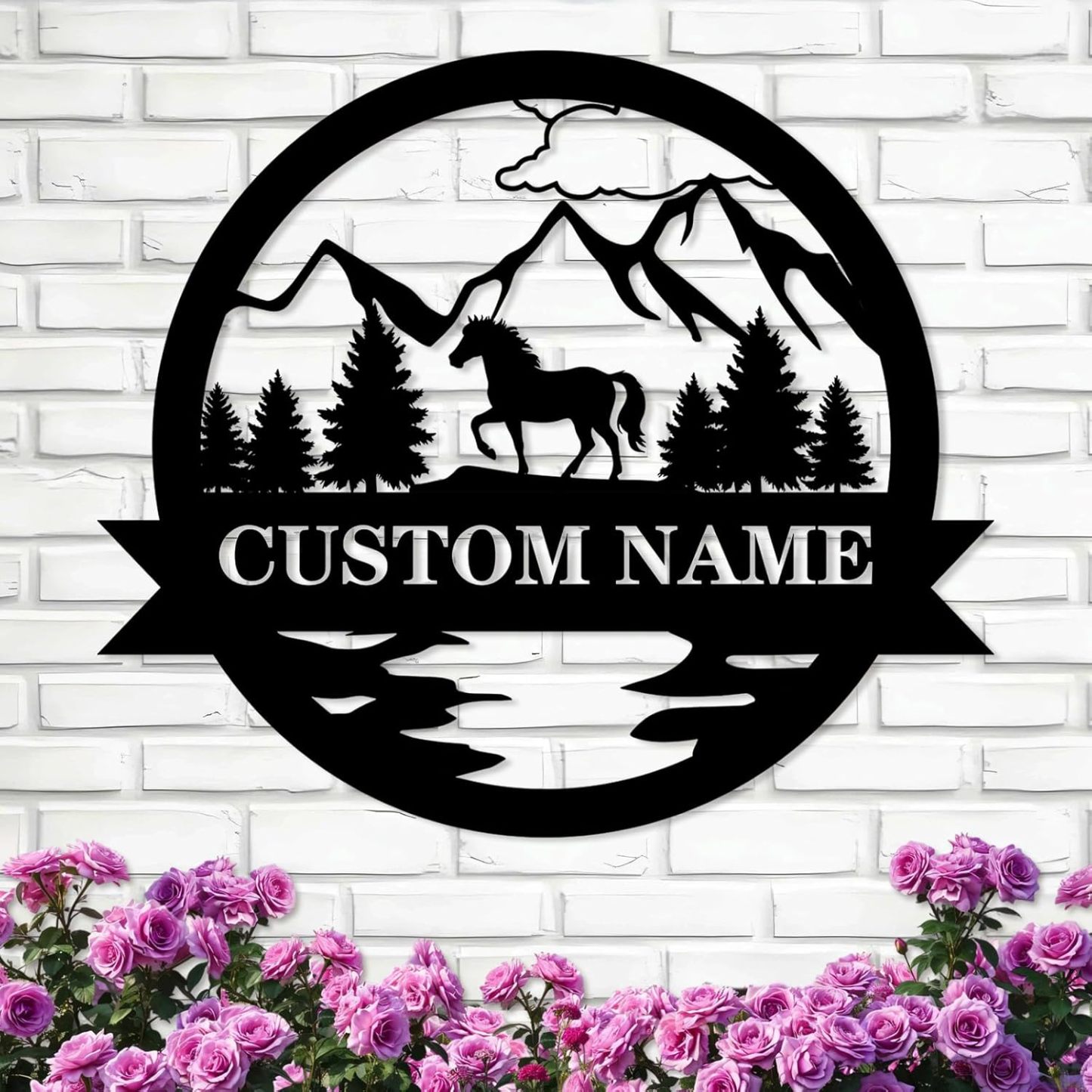 Personalized Beach Metal Sign, Custom Flamingo Metal Name Sign-MetalsignX