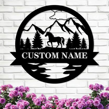 Personalized Beach Metal Sign, Custom Flamingo Metal Name Sign-MetalsignX