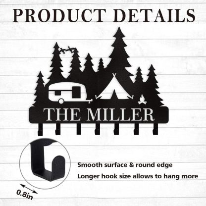 Personalized Key Holder for Wall, Custom Forest Deer Coat Rack Wall Hanging-MetalsignX