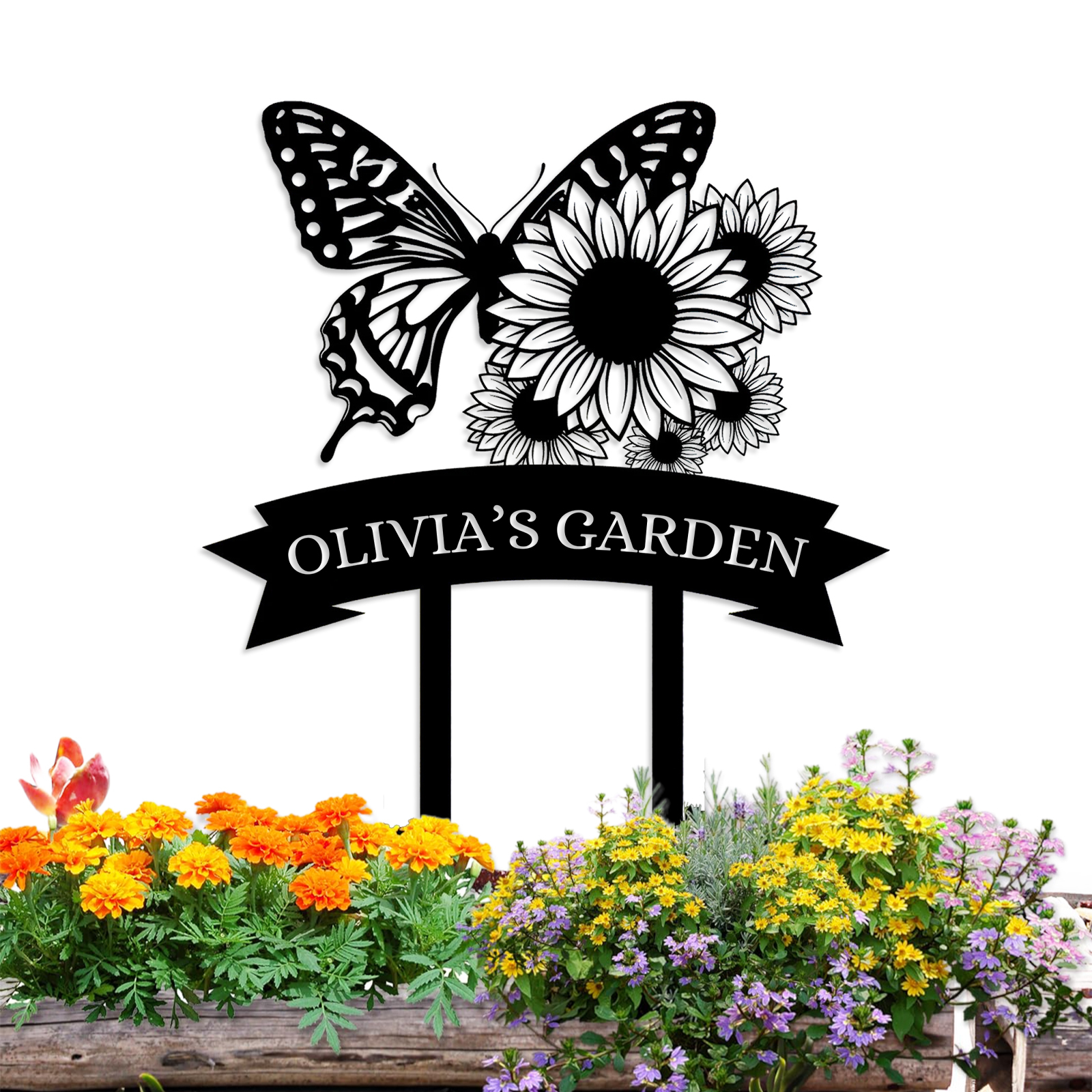 Personalized Rabbit Metal Garden Signs | Farm Animal Sign | Rabbit Sympathy Gift | Garden Signs Plaque Outdoor Decor-MetalsignX