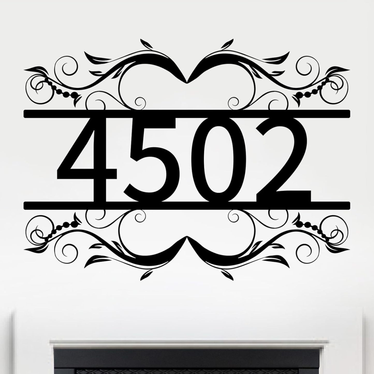 Personalized House Number Metal Sign, Metal Address Sign, House Warming Gift, Front Door Sign, Wedding Date Sign-MetalsignX