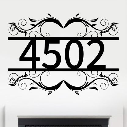 Personalized House Number Metal Sign, Metal Address Sign, House Warming Gift, Front Door Sign, Wedding Date Sign-MetalsignX