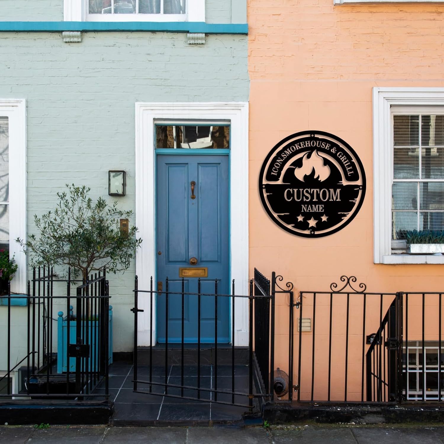 Personalized Antler Metal Cabin Sign | Custom Metal Sign | Family Sign Wall Art | Outdoor Deer Hunter Gift -MetalsignX