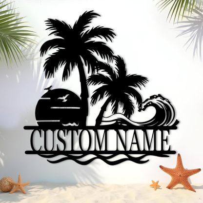 Personalized Lighthouse Metal Sign – Custom Nautical Outdoor Wall Decor for Beach House & Cabin-MetalsignX
