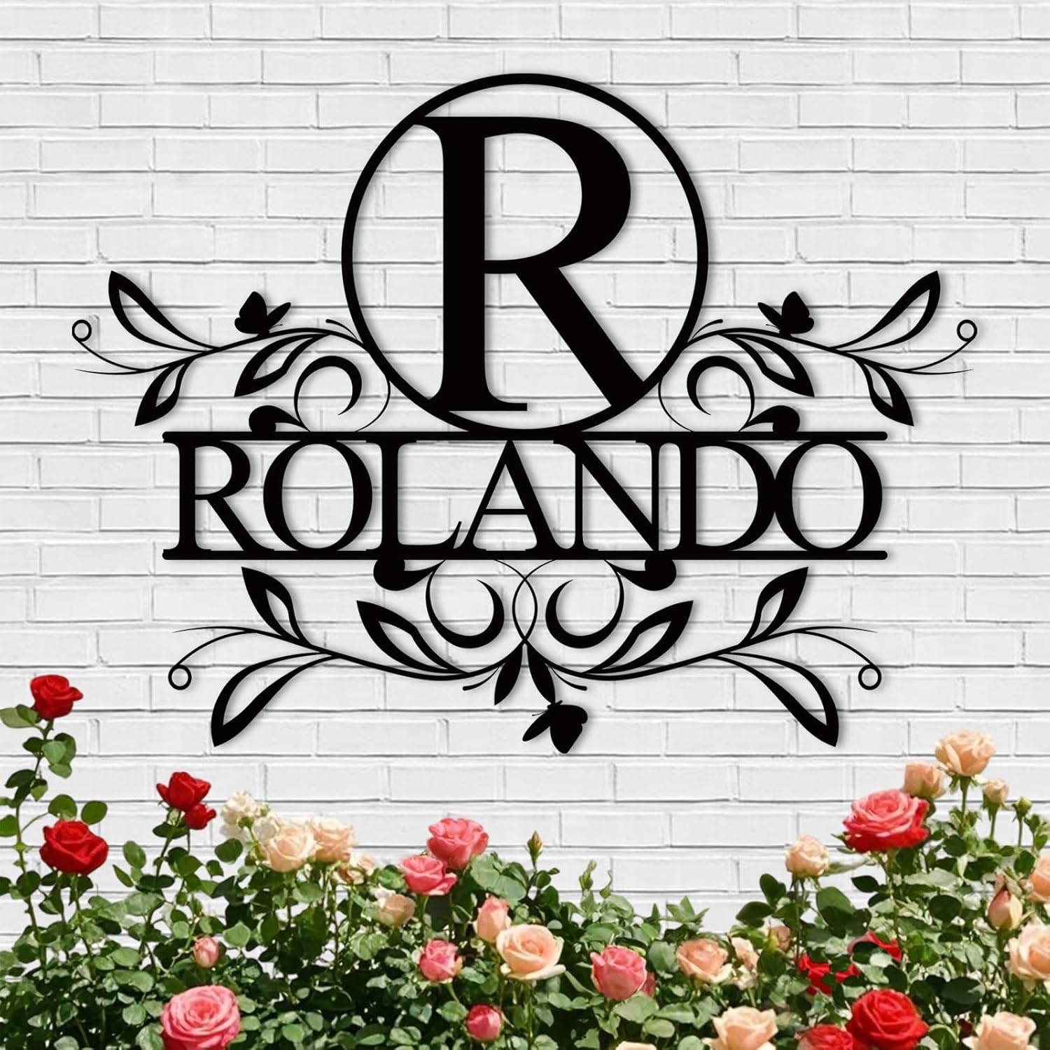 Personalized Last Name Metal Wall Art for Home Entryway, Rustic Monogram Name Sign-MetalsignX