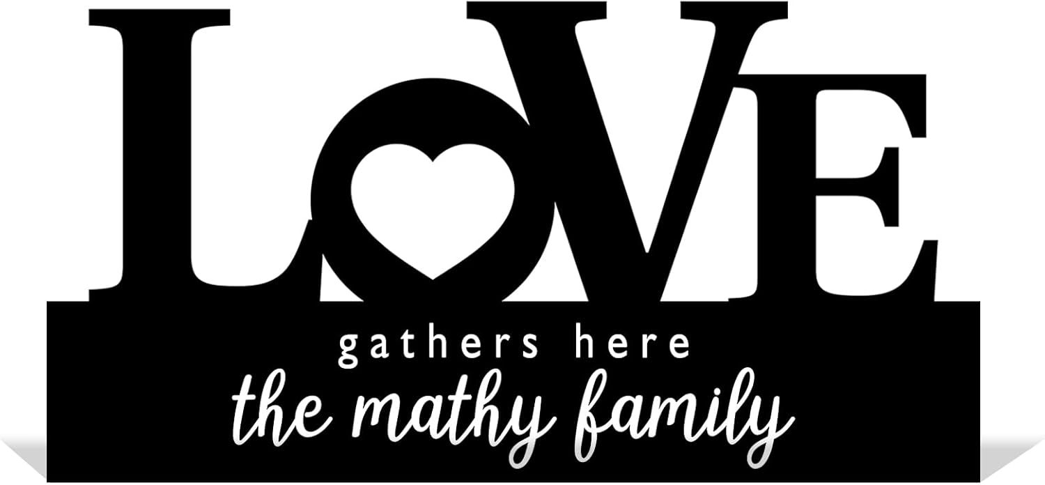  Custom Family Name Plate for Desk, Metal Sign Name Tags, Personalized Desk Accessories-MetalsignX