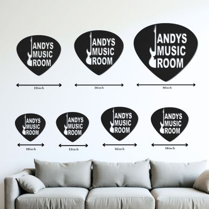 Customized Metal Sign, Personalized Musical Theme Metal Sign, Guitar Wall Art, Music Room Accessories, Custom Guitar Wall Decor for Bedroom Studio Mancave, Music Teacher Gifts