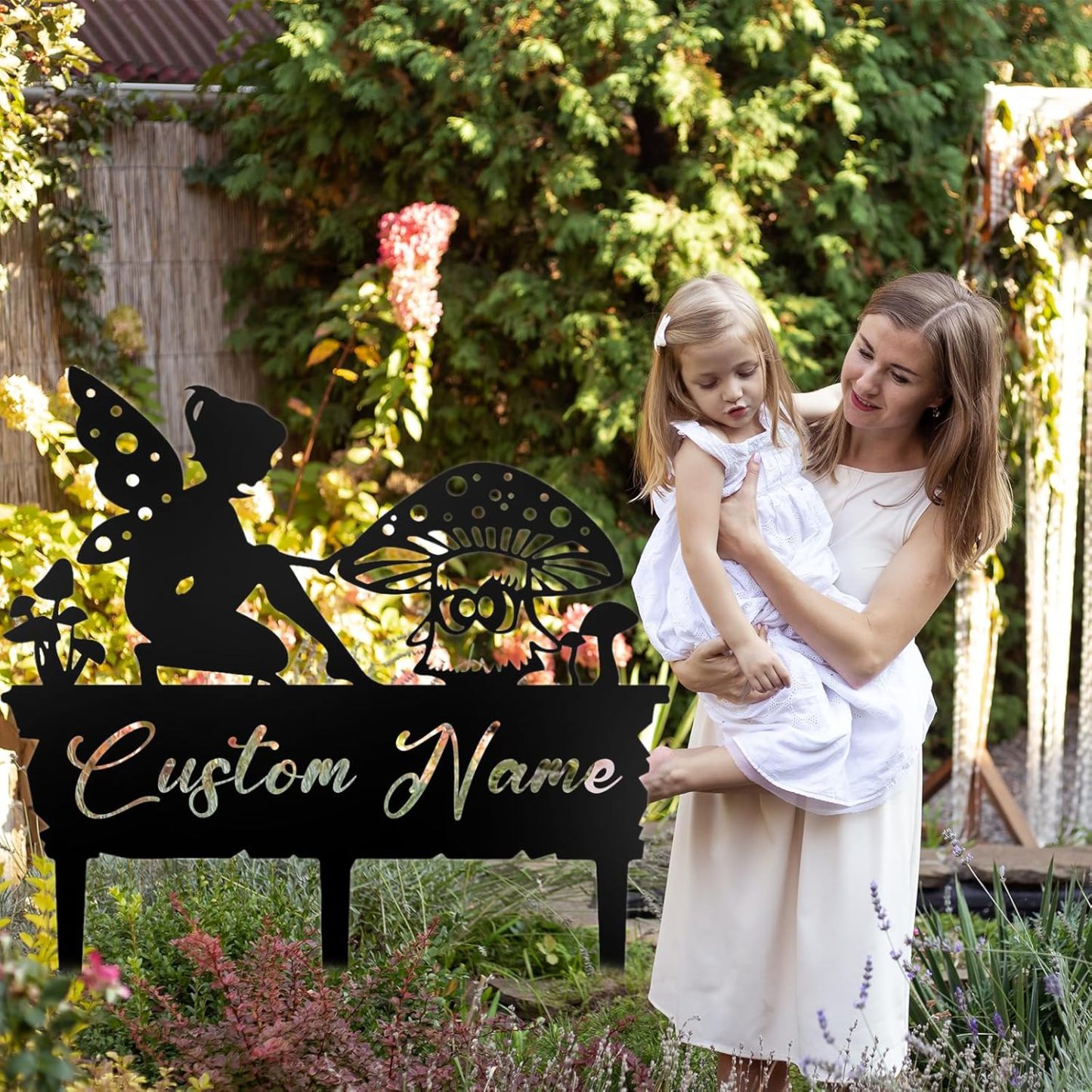 Handcrafted Fairy Garden Stake , Rustic Metal Sign for Magical Yard Spaces-MetalsignX