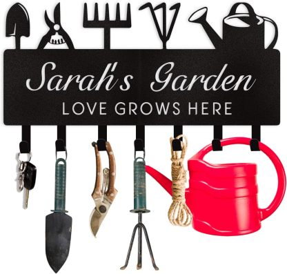 Personalized Key Holder for Wall, Custom Metal Deer Cabin Key Hooks with Name-MetalsignX