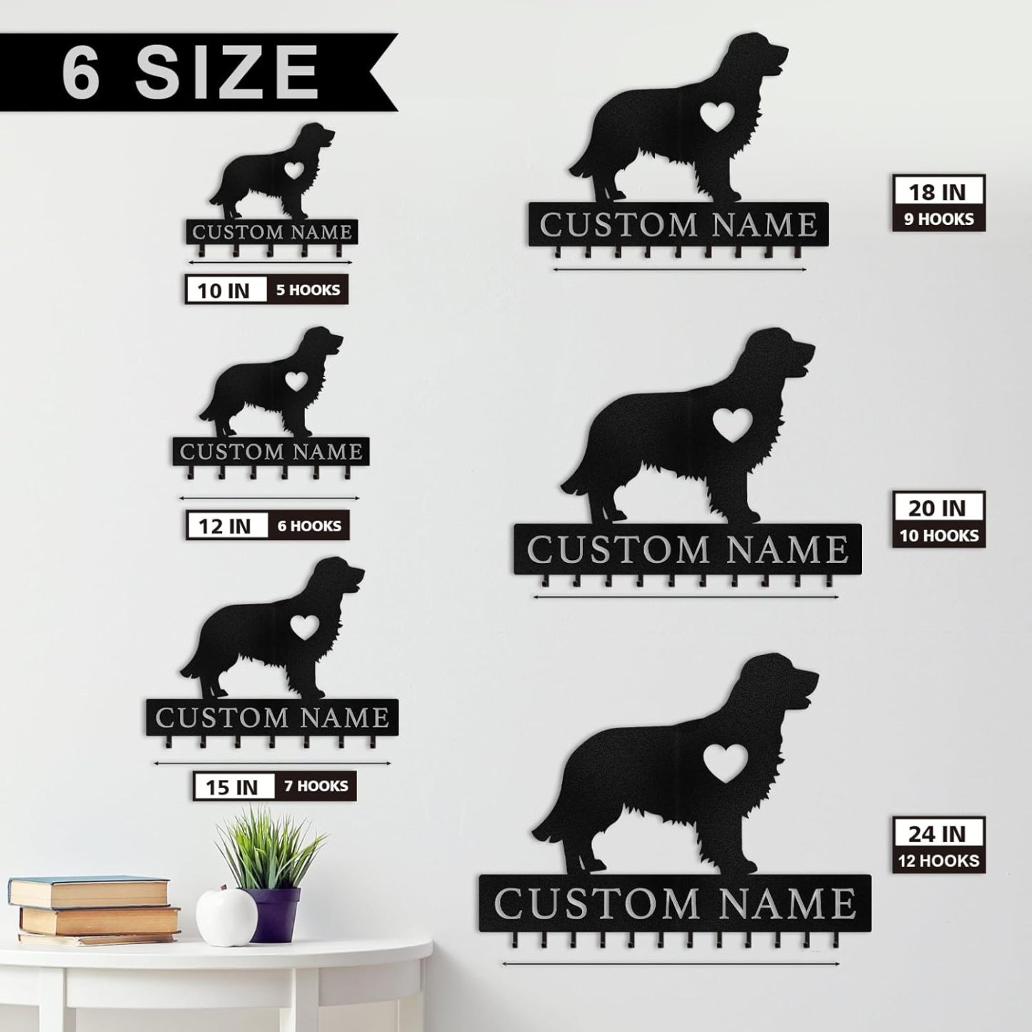 Personalized Key Holder on Wall, Custom Key Hanger Wall Mount with Name-MetalsignX