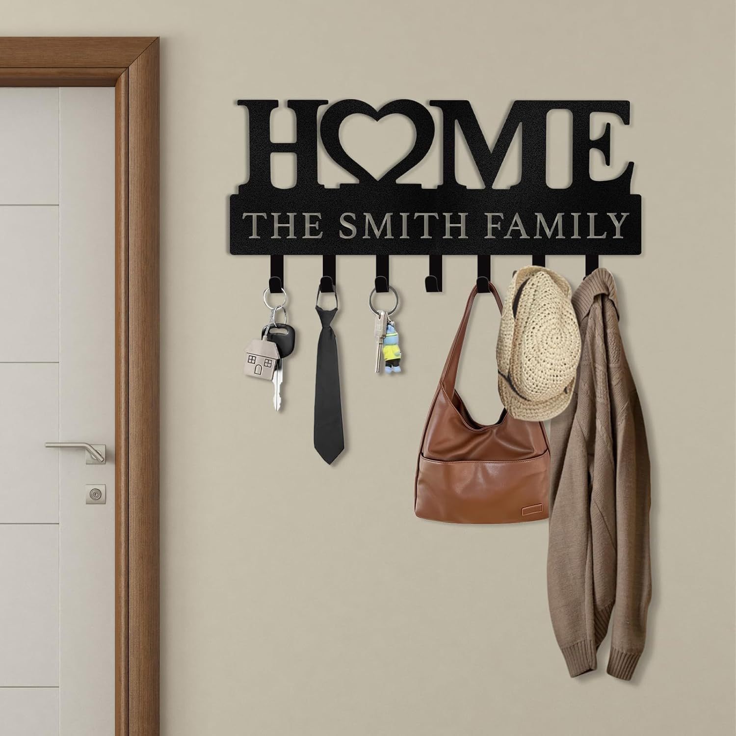 HOME Metal Key Holder , Decorative Entryway Key Organizer-MetalsignX