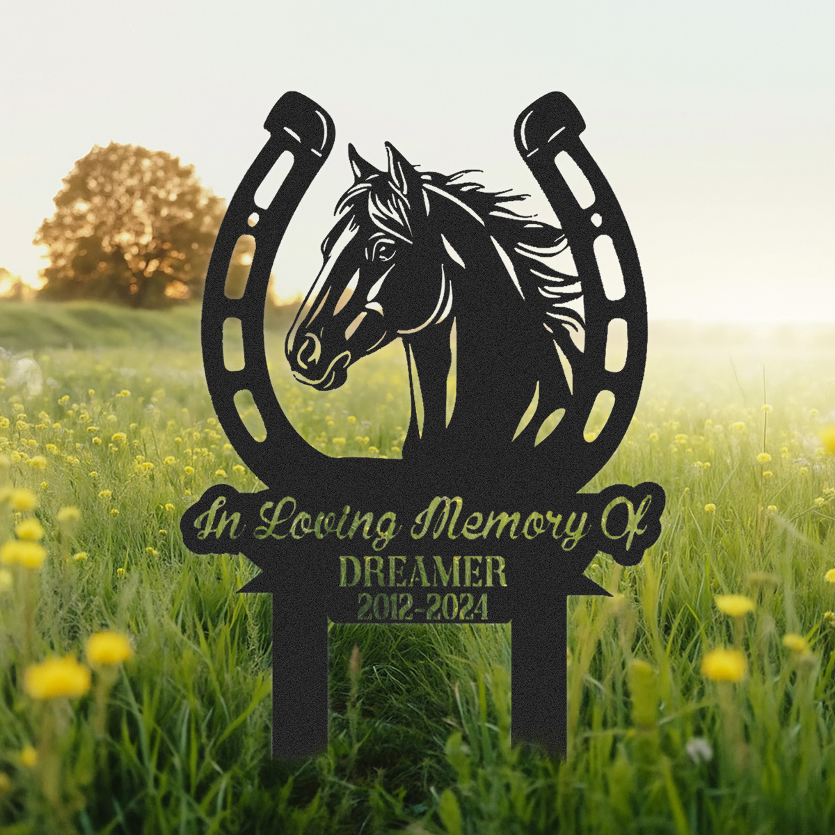 Custom Horse Garden Sign, Personalized Horse Memorial, Dreamer Memorial Garden,Custom animal sign,Horse decor,Sympathy Gift