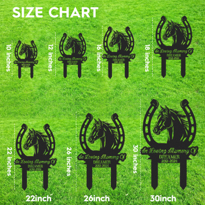 Custom Horse Garden Sign, Personalized Horse Memorial, Dreamer Memorial Garden,Custom animal sign,Horse decor,Sympathy Gift