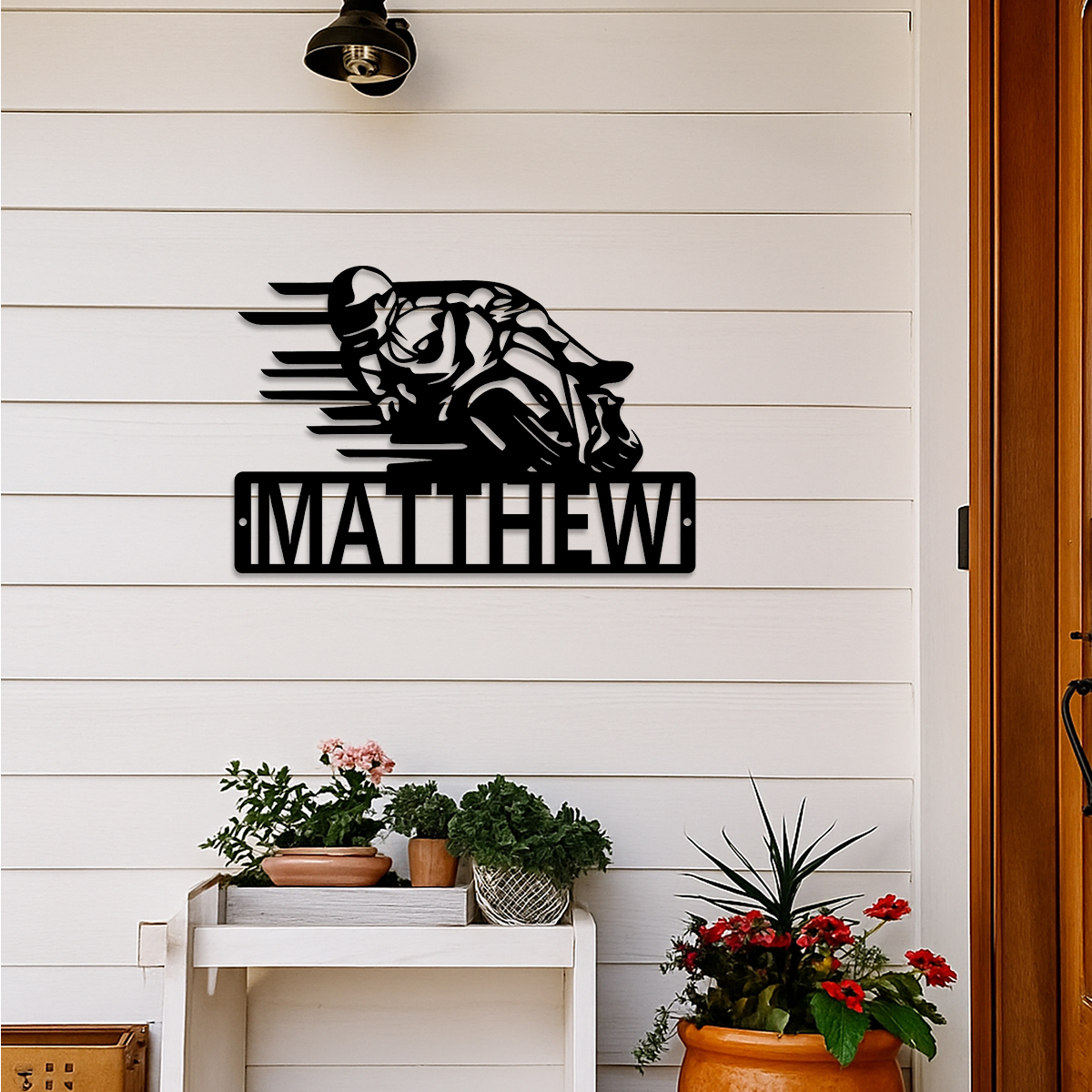 Motorcycle Racing Custom Name Metal Sign, Motorcycle, Moto GP Sign, Motorcyclist, Fathers Day, Mothers Day, Dad, Birthday, Custom Metal