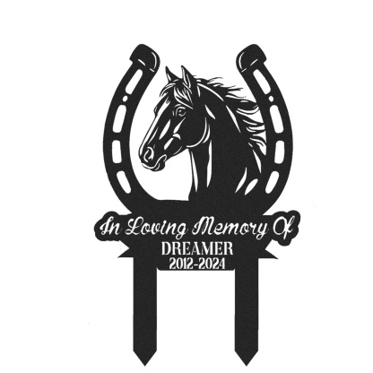 Custom Horse Garden Sign, Personalized Horse Memorial, Dreamer Memorial Garden,Custom animal sign,Horse decor,Sympathy Gift