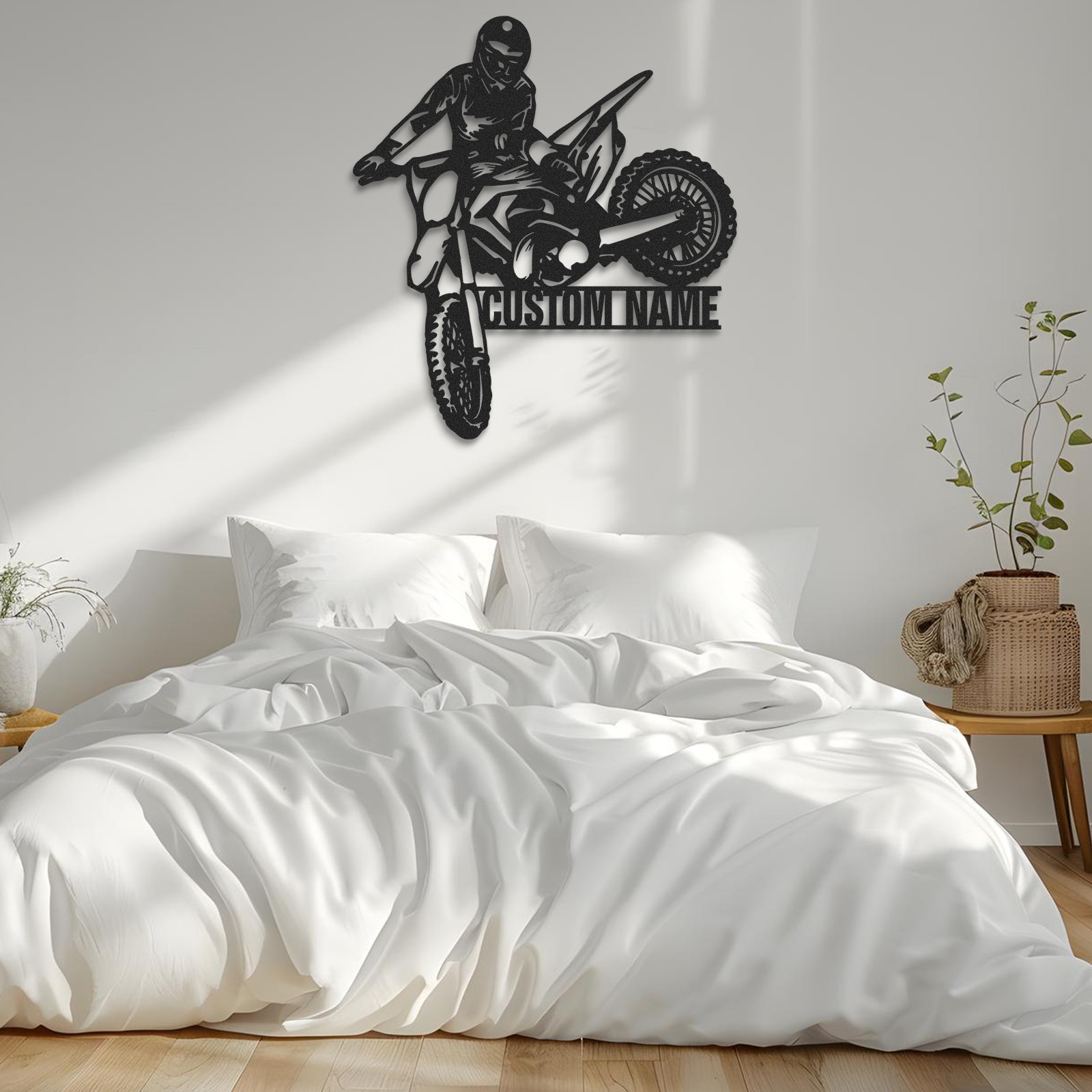 Custom Dirt Bike Wall Art, Personalized Motocross Rider Metal Sign with Name, Motorcycle Garage Decor, Man Cave Wall Art, Gift for Biker, Off-Road Motorbike Enthusiast