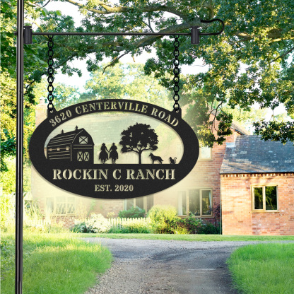 Personalized Your Farmhouse Metal Sign, Custom Your Farm, Farm Metal Sign, Farm Decor, Barn Sign, Ranch Decor, Farm Gate Sign