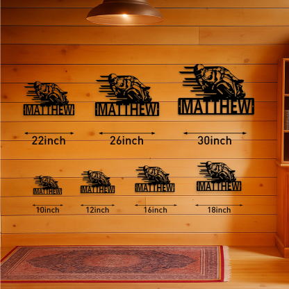 Motorcycle Racing Custom Name Metal Sign, Motorcycle, Moto GP Sign, Motorcyclist, Fathers Day, Mothers Day, Dad, Birthday, Custom Metal