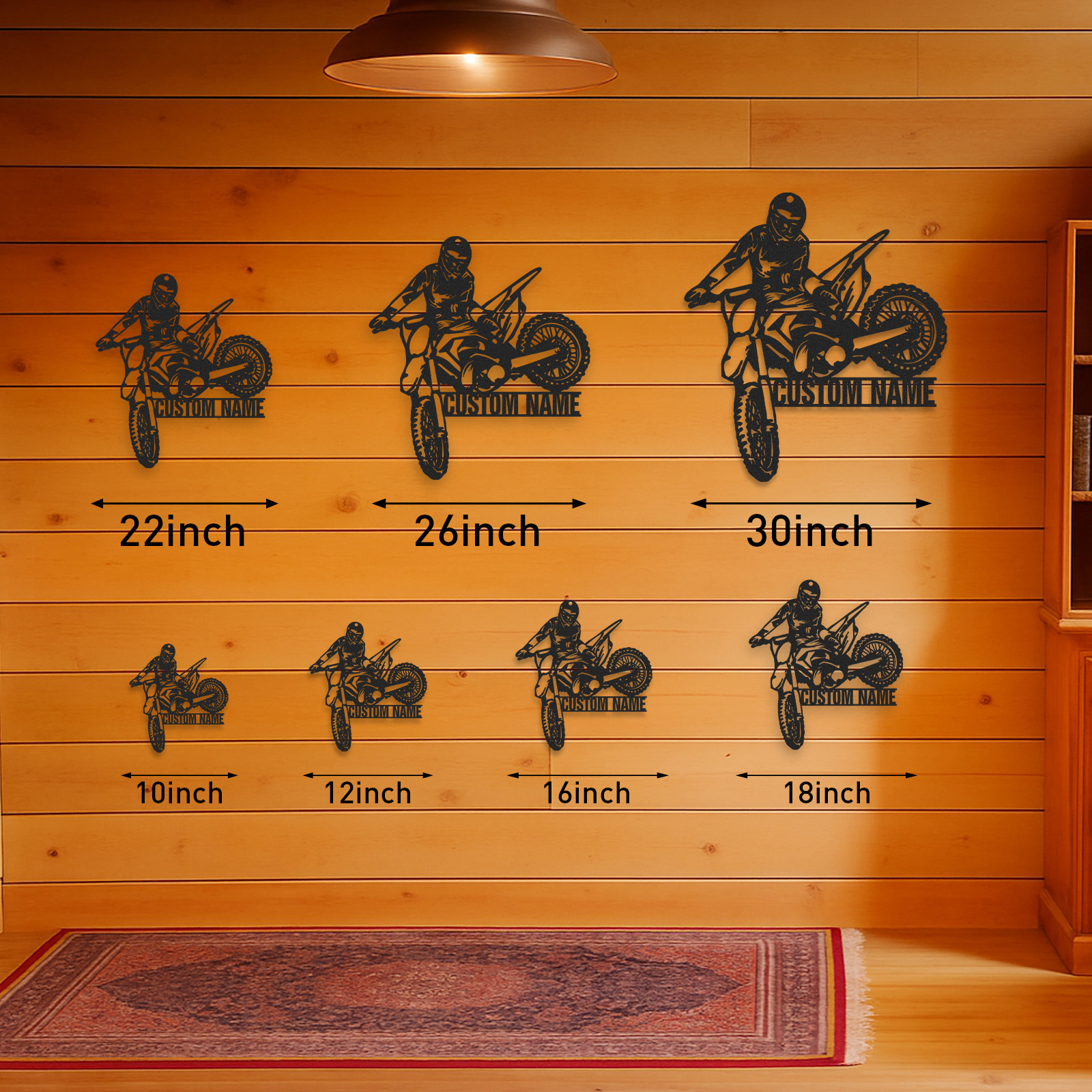 Custom Dirt Bike Wall Art, Personalized Motocross Rider Metal Sign with Name, Motorcycle Garage Decor, Man Cave Wall Art, Gift for Biker, Off-Road Motorbike Enthusiast