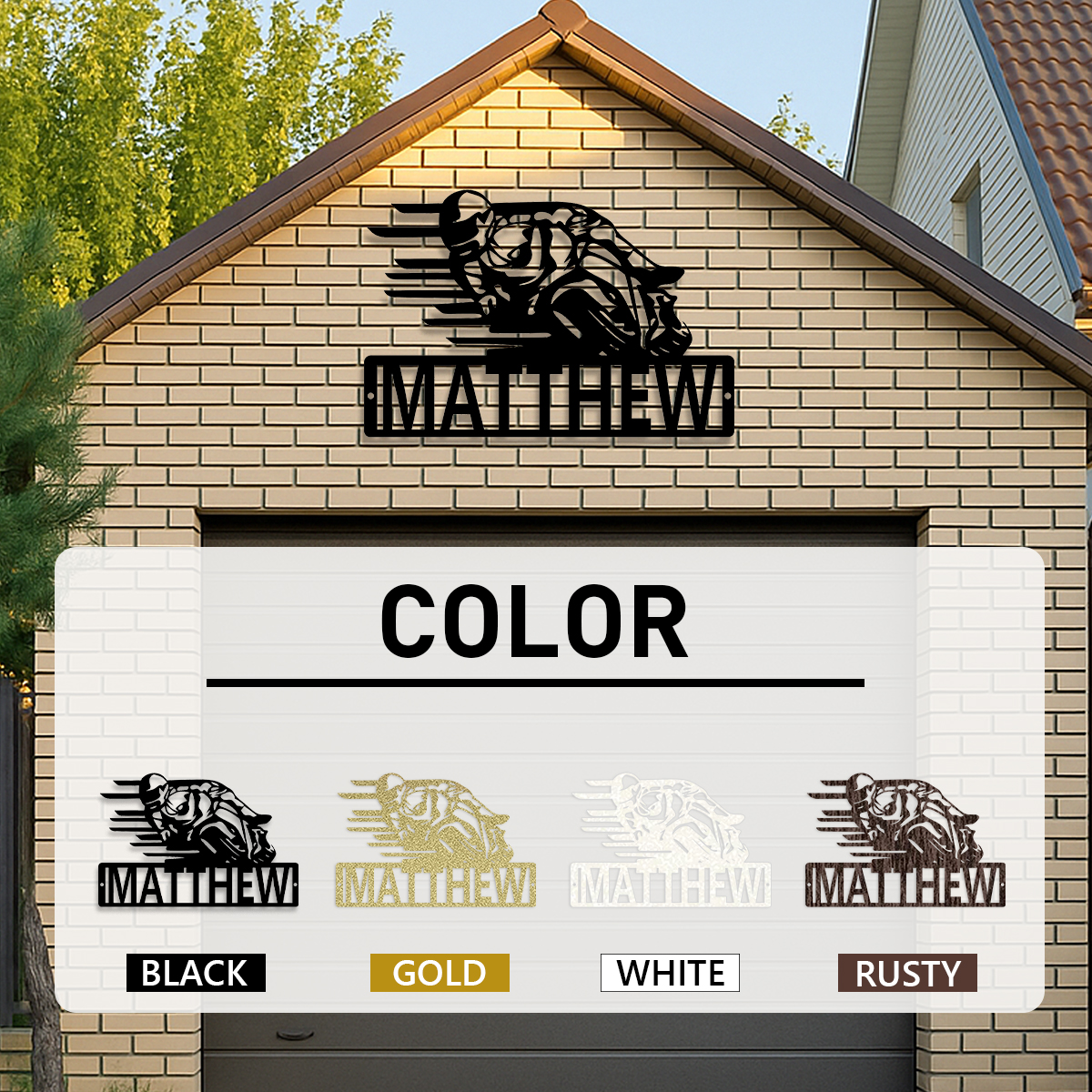 Motorcycle Racing Custom Name Metal Sign, Motorcycle, Moto GP Sign, Motorcyclist, Fathers Day, Mothers Day, Dad, Birthday, Custom Metal