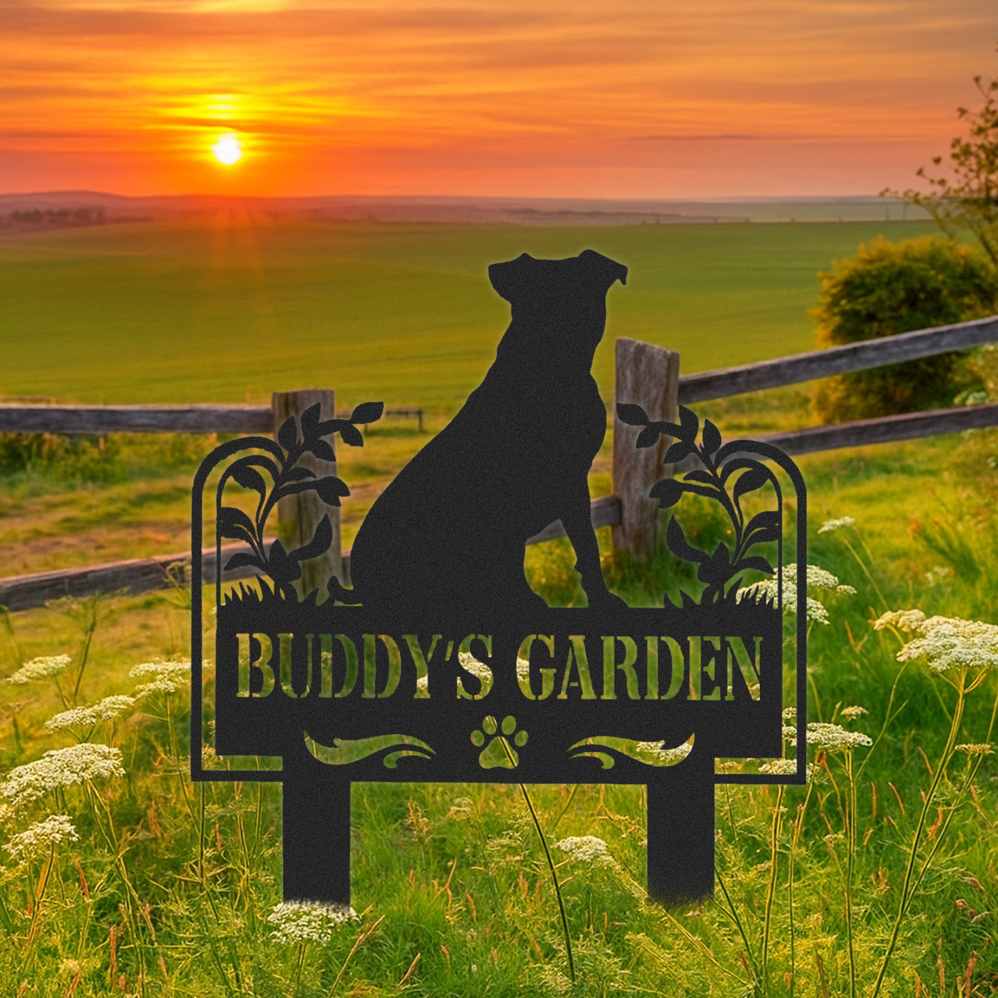 Custom Metal Pet Memorial Garden Sign, Metal Stake, Dog Garden Sign, Pet Grave Markers, Dog Loss Gifts, Remembrance Stake, Dog Lover Gift