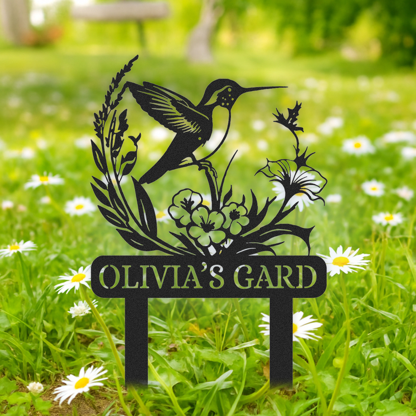 Personalized Garden Stake Metal Sign 