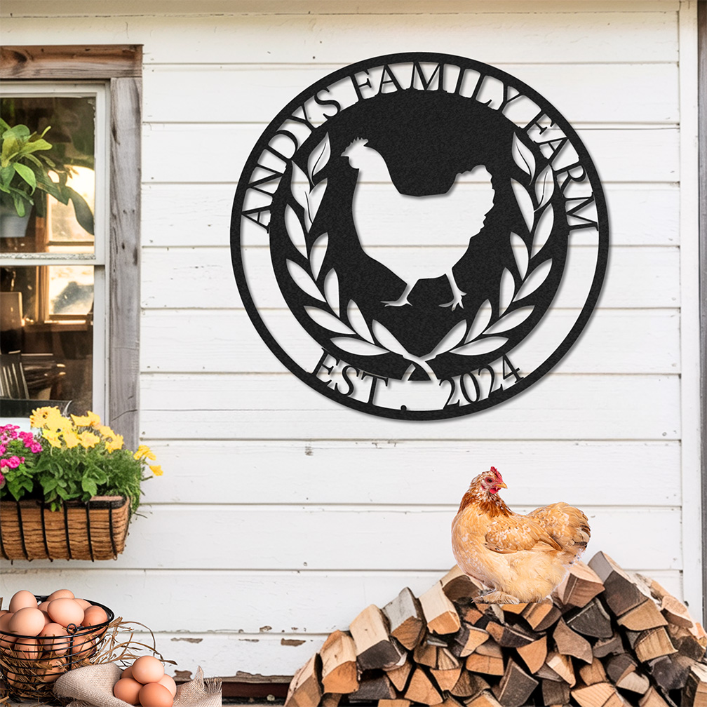 Custom Metal Signs Chicken Coop Signs for Farm Yard Decor