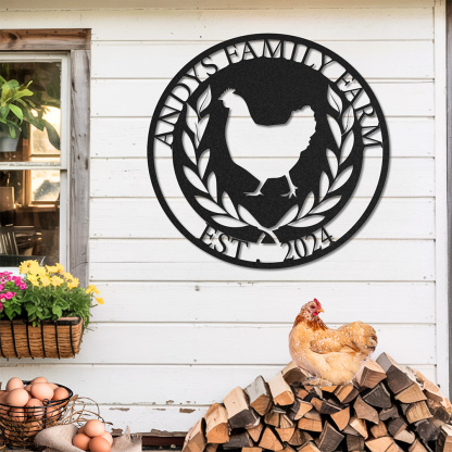 Custom Metal Signs Chicken Coop Signs for Farm Yard Decor 