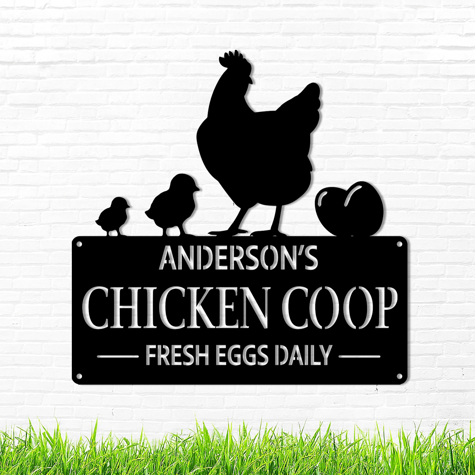 Custom Metal Signs Chicken Coop Signs for Farm Yard Decor 