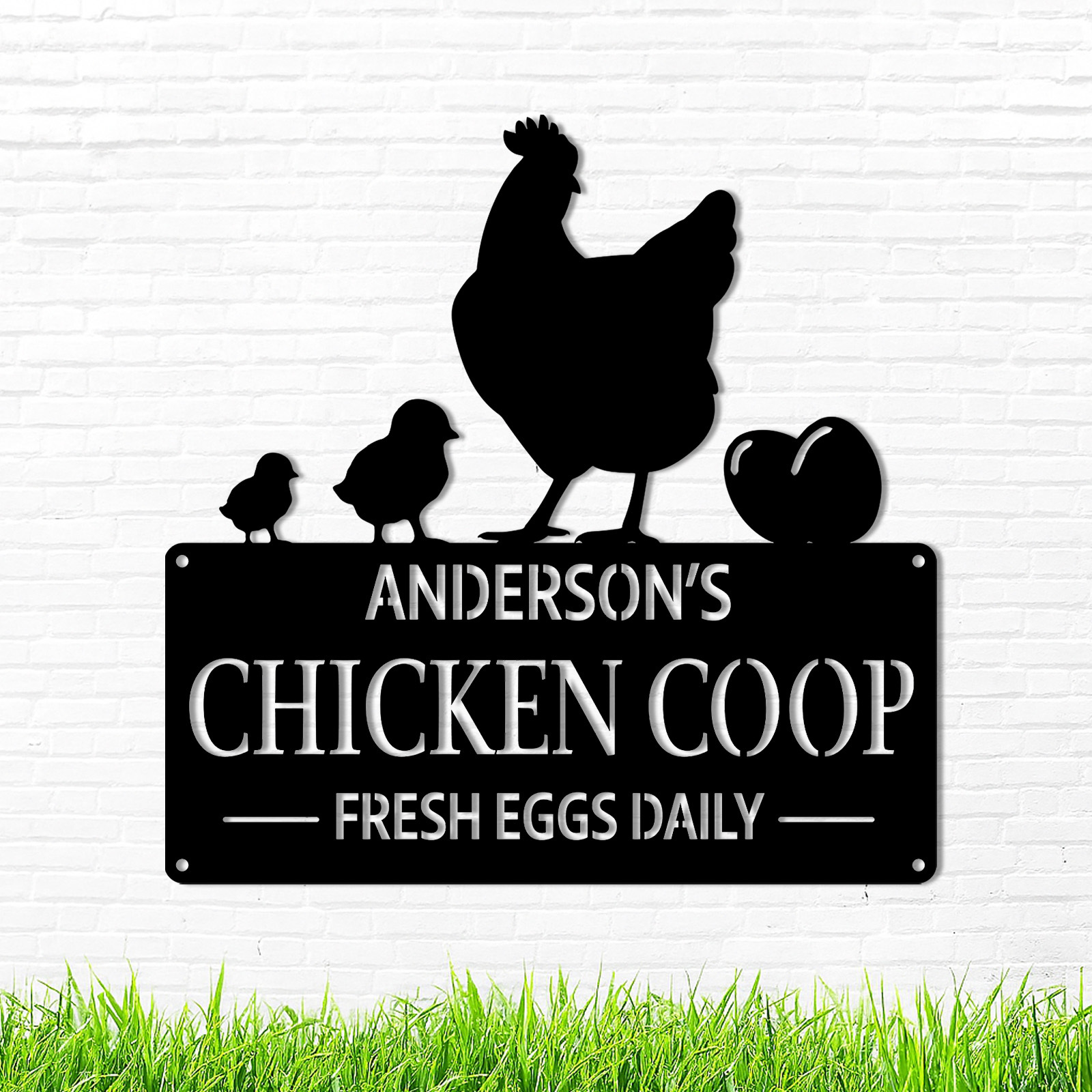 Custom Metal Signs Chicken Coop Signs for Farm Yard Decor 